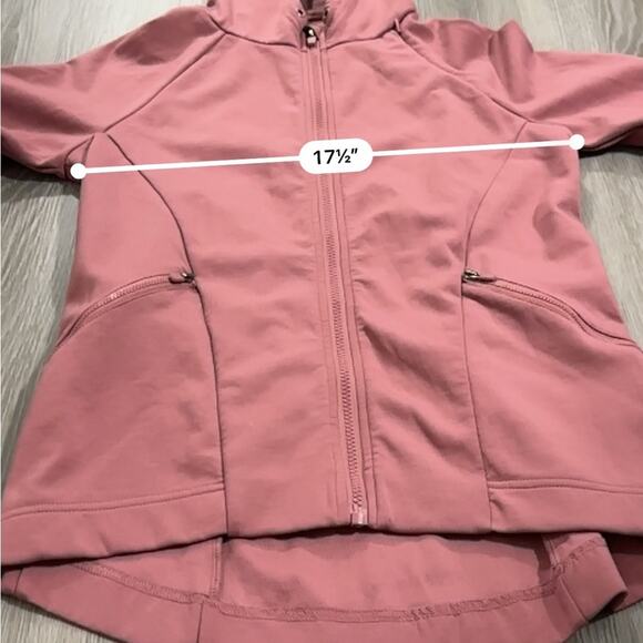 Fabletics‎ Sammy Dark Rouge Pink Hooded Full Zip Long Sleeve Jacket Size S - Picture 10 of 11